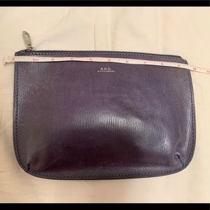 A.P.C. dark blue clutch